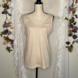 COPY - Banana Republic Cream Gold Accent Tank Top Size Large